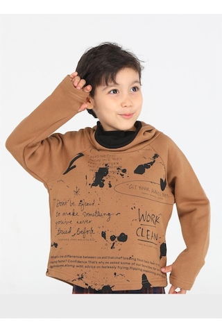 Casabony Ninja New Shape Kahve Unisex Sweatshirt-kahve Kahverengi