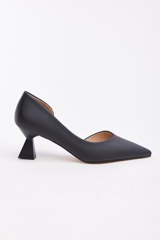Derinet Kısa Topuk Saten Kadın Stiletto 001