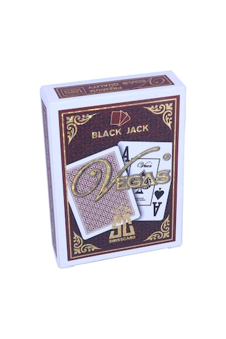 Swisscard İskambil Blackjack Poker Oyun Kartı - Kırmızı