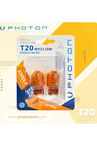 Megamarket06 T20 Turuncu Çift Duy Naturel Amber Oto Ampul Ph5523na