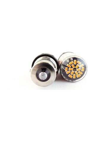 Led Sinyal Ampulü 144 Led Turuncu Arıza Işığı Yakmaz - Tek Duy Düz Tırnak