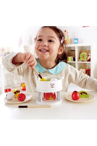 Küçük Gurme Şefin Ahşap Çikolatalı Föndü Sunum Seti Oyuncağı