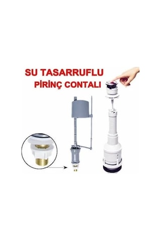 Klozet Sifon Basmalı Rezervuar İç Takım Su Tasarruflu Beyaz