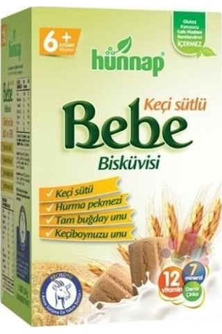Hünnap Keçi Sütlü Bebe Bisküvisi 400 Gr