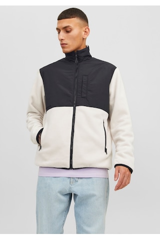 Jack & Jones Yüksek Yakalı Polar Ceket - Marvin 12235864 Moonbeam Koyu Siyah