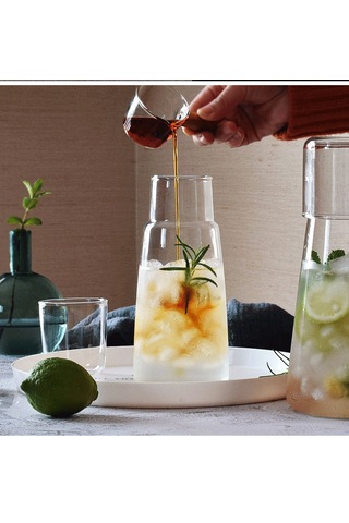 Teltree Dayanıklı Borosilikat Cam Su Sürahisi - Modern Ve Şık Tasarım Beyaz