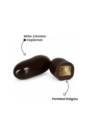 Bitter Çikolatalı Portakallı Draje 250 G