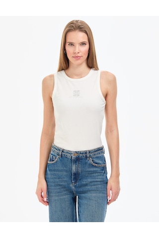 Pierre Cardin Beyaz Slim Fit Örme Bluz 50319825-vr013