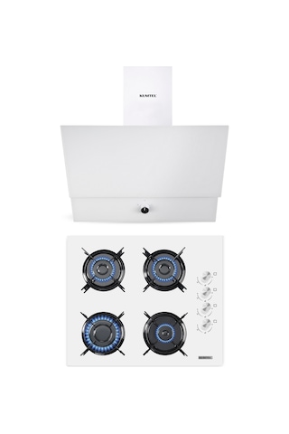 Kumtel DA6 - 830 + KO - 40TAHDF Beyaz 2'li Ankastre Cam Set