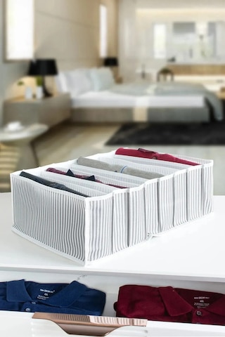 Esti 8 Gözlü Çekmece Içi Akordiyon Organizer - Xlarge 30 X 39 X 14 Gri - Beyaz - Xl