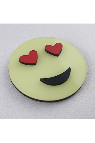 Emoji , Fosforlu Emojiler ( Karanlıkta Parlar ) Duvar Süsü 6,5 Cm (396171666)