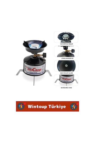 Premium Kompakt Kaydırmaz Devrilmez Ayaklı Kamp Piknik Balkon Ayarlanabilir Kamp Ocağı Seti Çok Renkli