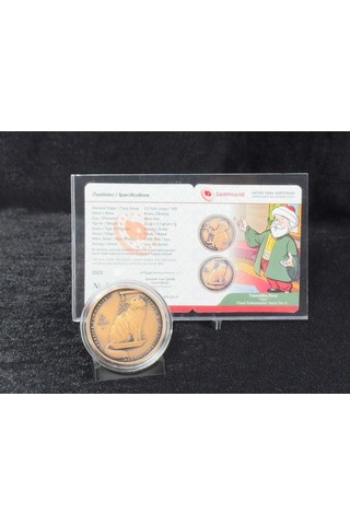 2023 Nasreddin Hoca No. 8 Tartı Sertifikalı Bronz Hatıra Parası