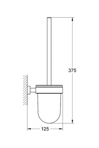 Grohe - Essentials Cube Duvar Tipi Tuvalet Fırçası Seti Kromcam - Outlet - G40513000- Diğer