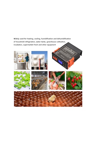 Monyee Stc-3028 Akıllı Sıcaklık Kontrol Cihazı - Isıtma/soğutma/nem Ayarlama, Doğrulama, Abs Kasa, Ac 110-220v