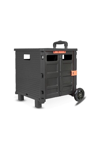 Balatlı Çok Fonksiyonlu Portatif Taşıma Arabası Siyah By06