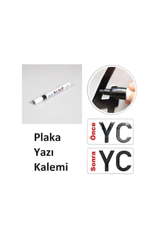 Siyah Plaka Yazı Ve Rötuş Kalemi