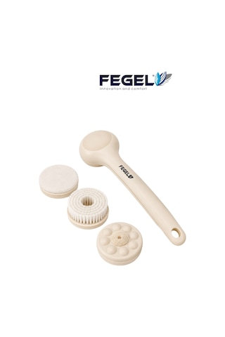 FG-18 3 Başlıklı Şarjlı Döner Lif ve Duş Fırçası (39.4 cm)