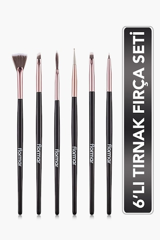 Flormar 6 Parça Nail Art Tırnak Fırçası Seti - Nail Art Brush Set - 022 - 8690604597871