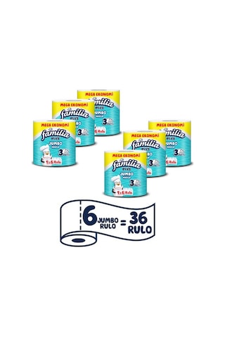 Plus Jumbo Havlu 1 3 Rulo 6 Adet
