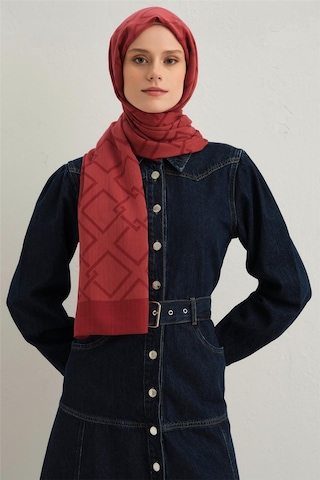 Armine Tencel İpek Zincir Desen Şal 32109 Yeşil