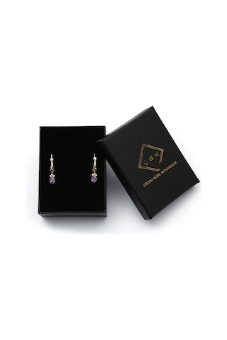 Damla Taşlı Sallantılı Altın Küpe Kp0011 N11.9160