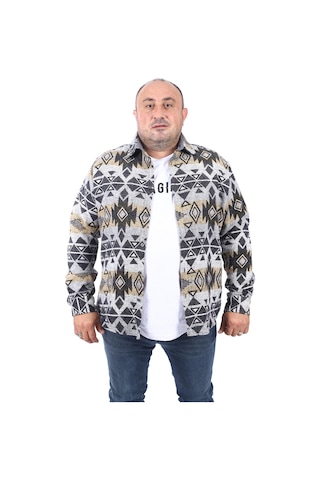 Moc Grande MocGrande Büyük Beden Oduncu Gömlek Red Apple 22210