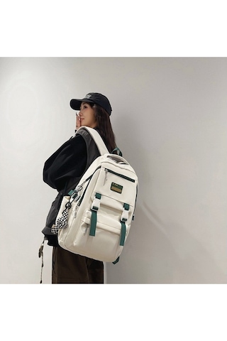 Moda Ve Şık Büyük Kapasiteli Unisex Sırt Çantası, Seyahat Ve Günlük Kullanım İçin Ergonomik Tasarım, Ortaokul Ve Lise Öğrencilerine Uygun Dayanıklı Okul Çantası, Bilgisayar Taşıma Özellikli MAvi