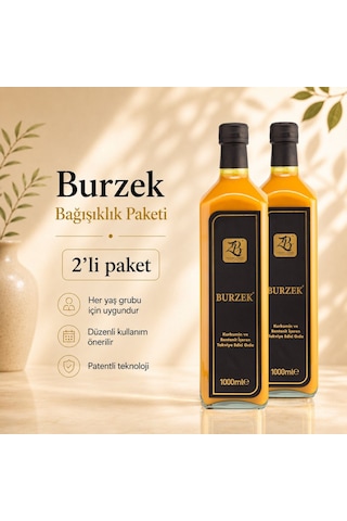 Burzek - Kurkumin Ve Bentonit Kili İçeren Takviye Edici Gıda 1000 Ml 2li Paket