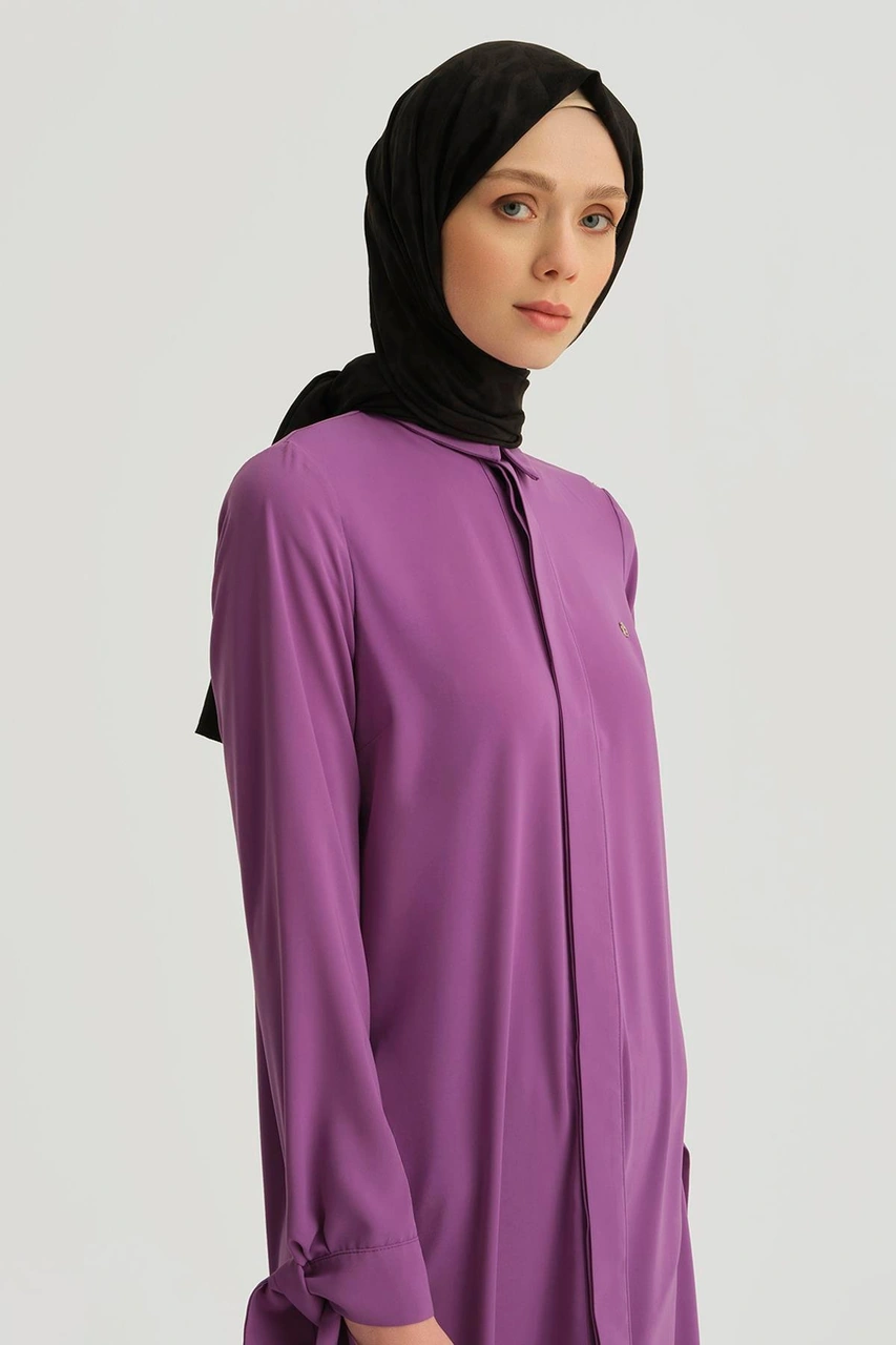 Armine Kolu Bağlamalı Tunik 25yt436 Açık Mor Mor