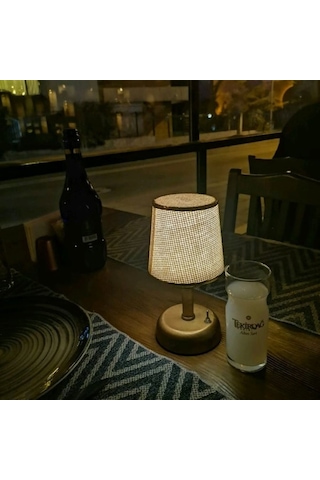 Riolight Retro,rustik,vintage Ledli Pilli Abajur Gece Lambası