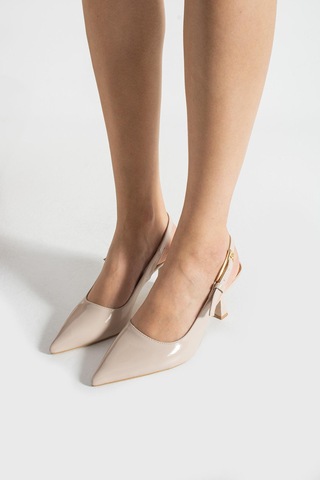 Tokalı Kadın Sivri Topuklu Ayakkabı Leopar