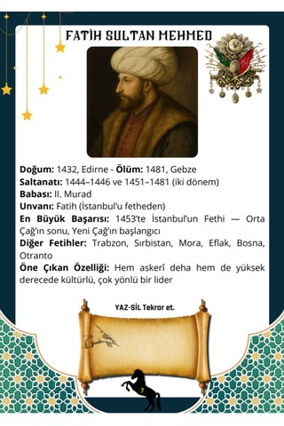 Osmanlı Padişahları Albümü Yaz-sil Öğren