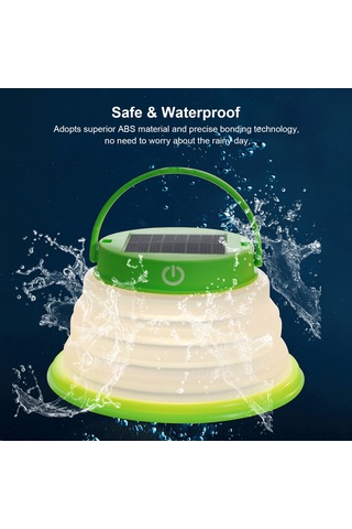 Jeemson Güneş Enerjili Katlanabilir Kamp Lambası, 3 Aydınlatma Seviyesi, Ipx6 Su Geçirmez, 6 Led Işık, Taşınabilir Çadır Aydınlatması Çok Renkli