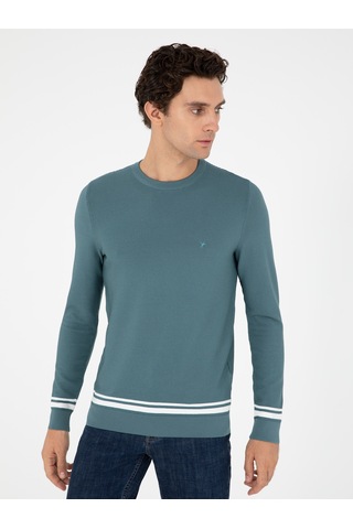 Cacharel Mint Slim Fit Bisiklet Yaka Triko Kazak