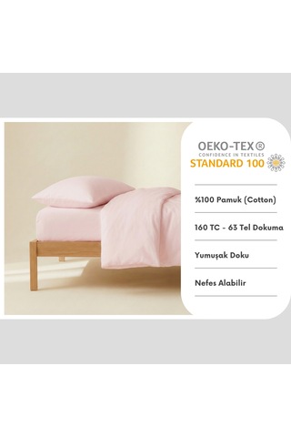 Prime Sleeks %100 Pamuk Yastık Kılıfı 2 Adet - Somon - 50x70cm Somon