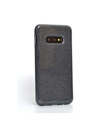 Samsung Uyumlu Galaxy S10E Kılıf Zore Shining Silikon-Siyah