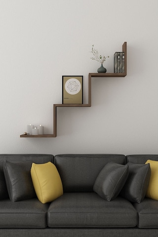 Moonlife Moonlife Dart Dekoratif Duvar Rafı Ceviz