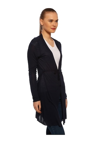 Bulalgiy Kadın Lacivert Uzun Hırka - Bga018648