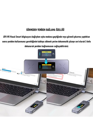 Jeyı İ9x Visual Smart Usb 3.2 Gen2 Ssd Muhafaza Kutusu