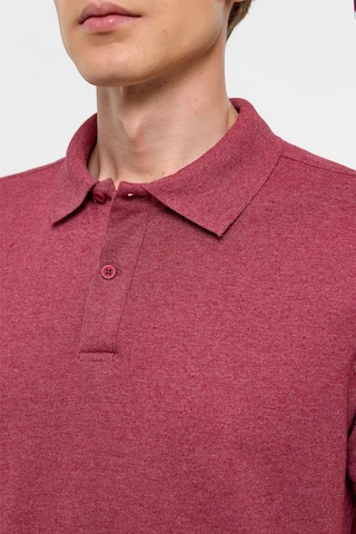 Koyu Bordo Regular Armürlü Polo Yaka Tişört-37210 Koyu Bordo