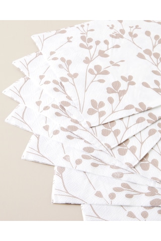 English Home Warm Petals 20'li Kağıt Peçete 33x33 Cm Bej