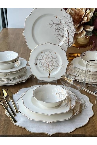 Yemek Takımı Arbol Bird 24 Parça 6 Kişilik Renkli