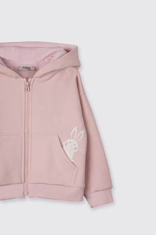 Panço Kız Bebek Kapüşonlu Pembe Sweatshirt
