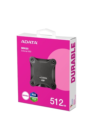 Adata 512gb Sd620 Siyah Taşınabilir Usb 3.2 Gen2 Ssd Harici Disk