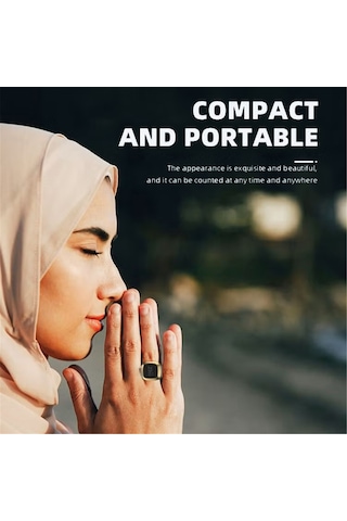 Xindoker Dokunmatik Sayım Yüzükü, Oled Ekranlı, Su Geçirmez, Akıllı Kilit Fonksiyonu, Kolay Şarj, İki Boyutlu, Yeşil