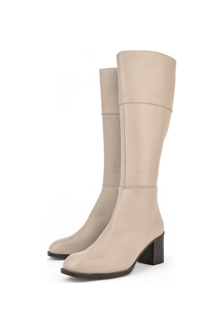 Burç 88065 Kadın Deri Klasik Çizme Vizon