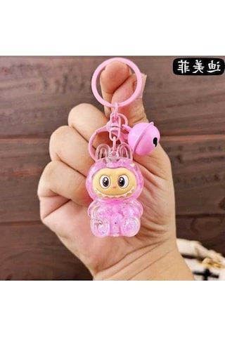 Novahub Labubu Koyun Oturan Anahtarlık Sırt Çantası Kız Kolye, F Model, Acrylic Malzeme, 18+ Yaş