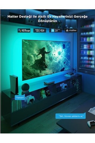Govee Aı Sync Box 2 55-65 Inc Tv Arkası Led Ambiyans Aydınlatma