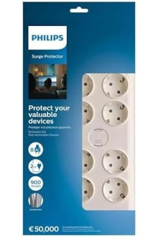 Spn7080 Akım Korumalı Priz 8'li 900j 2m 3680w 16a 1